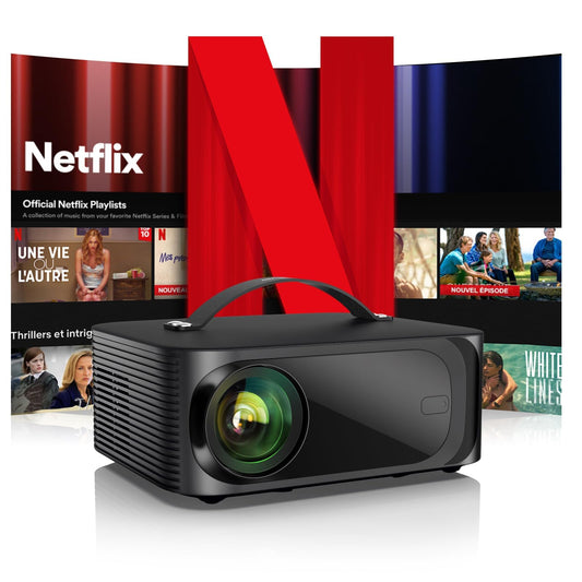 ONOAYO 4K Smart Projector – Netflix-Licensed, 1000 ANSI, WiFi 6, Dolby Audio, Portable