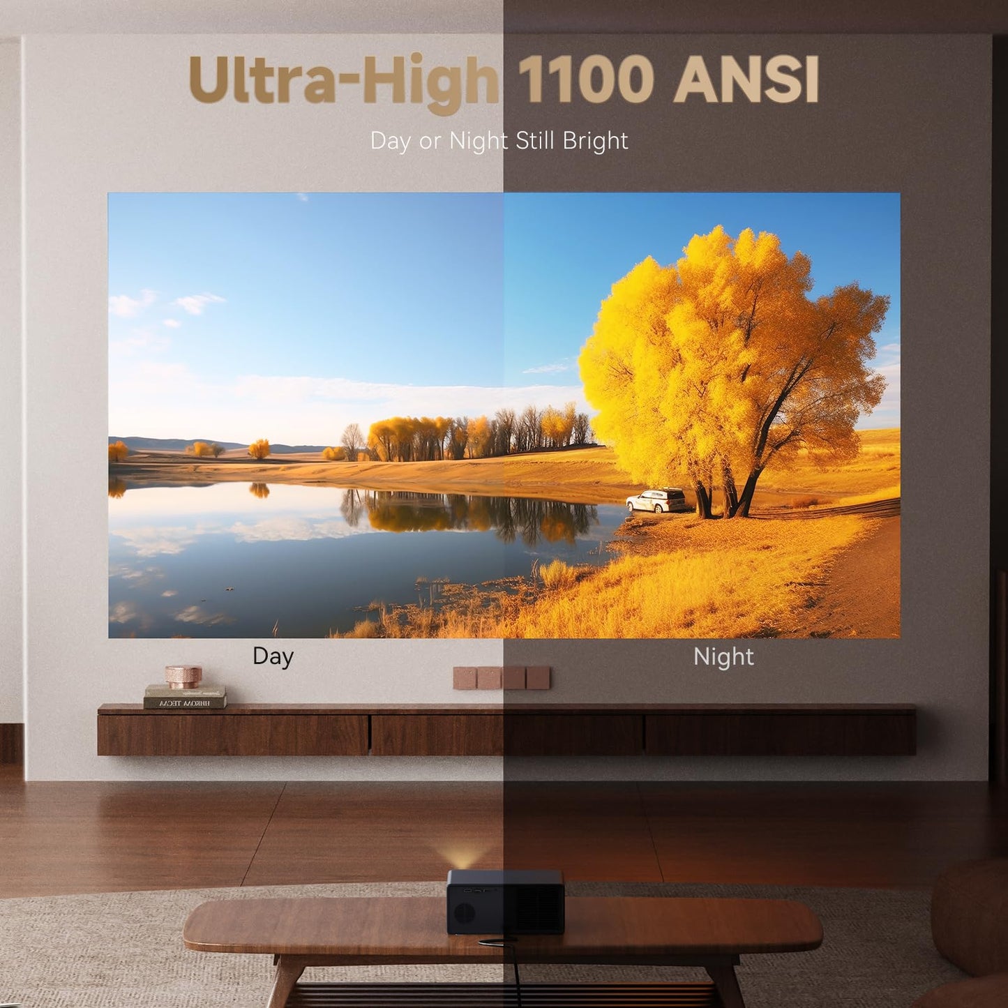 Wanbo X5 Pro 4K Projector – 1100 ANSI, Google TV, Auto Focus, WiFi, Bluetooth, Netflix