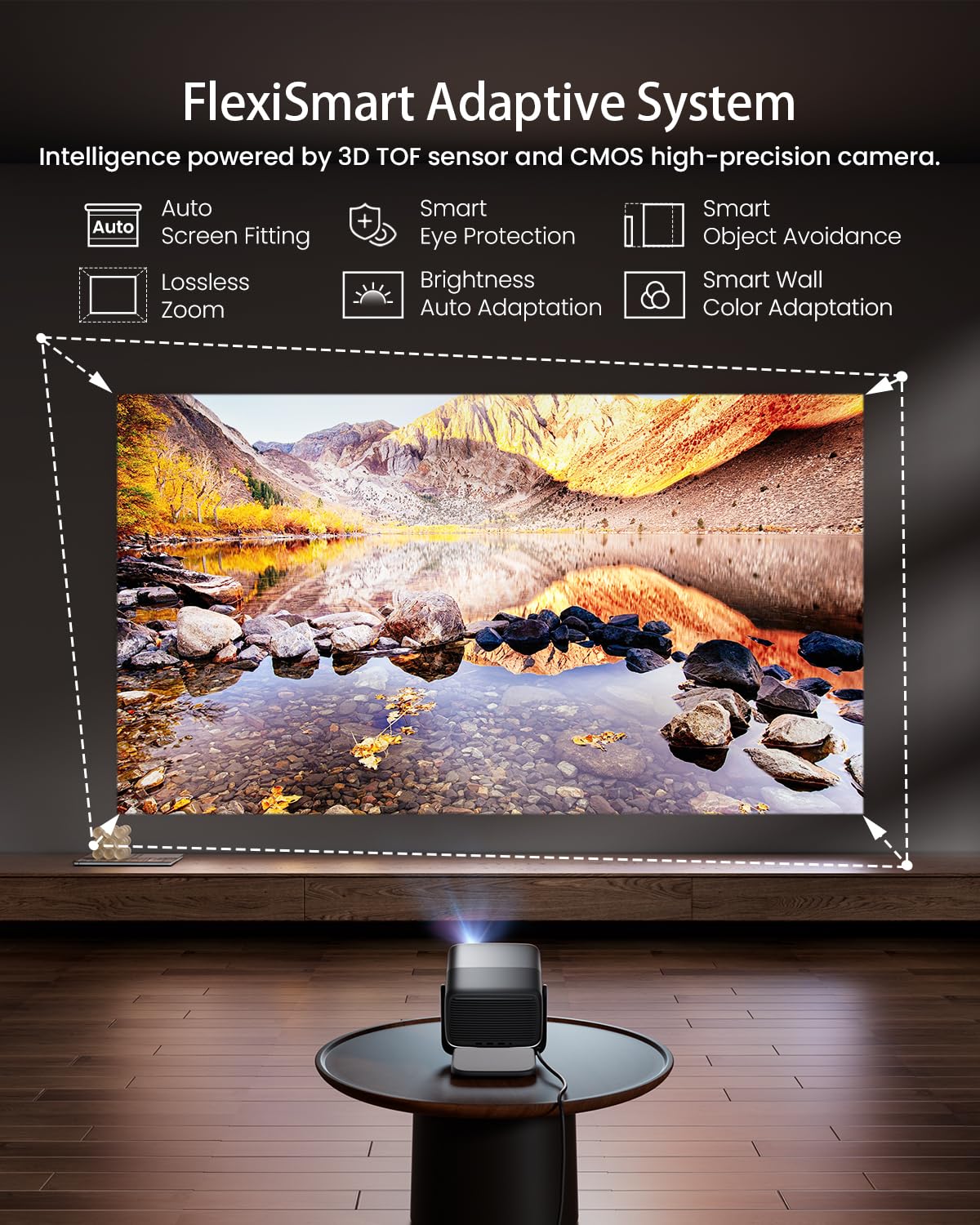 JMGO N1S Ultra 4K Laser Projector – 2800 ISO Lumens, Netflix, HDR10, Dolby Audio, 360° Auto Correction